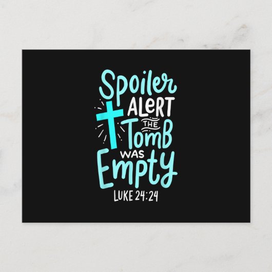 スポイラー警告の墓は空のイースター宗教的なChriだった ポストカード (正面)