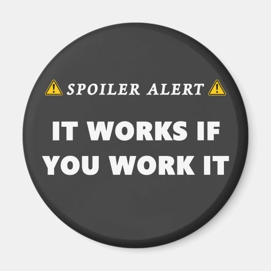 スポイラー警告Itが動作おもしろい12ステップ引用文 マグネット (正面)