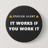 スポイラー警告Itが動作おもしろい12ステップ引用文 缶バッジ (正面)