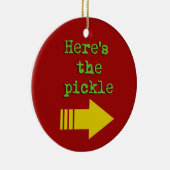 スポイラー警報オーナメント-ピクルスはここにあります セラミックオーナメント (右)