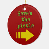 スポイラー警報オーナメント-ピクルスはここにあります セラミックオーナメント (左)