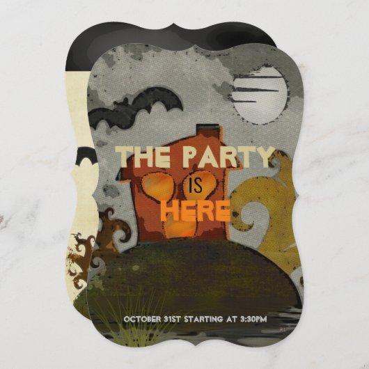 スポゥズ ウィズムカル フォーク アート 招待状 (正面/裏面)