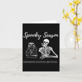 スポオのための看護学校学生ハロウィーンのスケルトン カード (黄色い花)