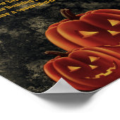 スポオクタキュラハローウィンパーティカボチャ ポスター (角)