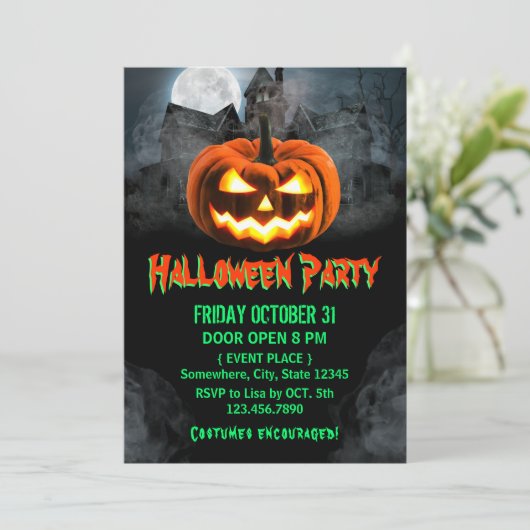 スポオクタキュラパンプキ幽霊のよく出るンハウスハローウィンパーティ 招待状 (スタンド正面)