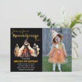 スポオクタキュラパーティーハロウィーンウィッチ誕生日 招待状 (スタンド正面)