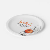 スポオクタキュラパーティーハロウィーン幽霊ボーイ誕生日 ペーパープレート (アングル)