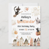 スポオクタキュラパーティーハロウィーン誕生日 招待状 (正面)