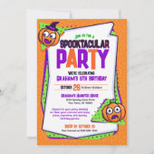スポオクタキュラーカボンプキンス誕生日招待状 招待状 (正面)