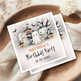 スポオクタキュラーキッズハロウィーン誕生日 スタンダードカクテルナプキン