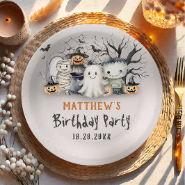 スポオクタキュラーキッズハロウィーン誕生日 ペーパープレート
