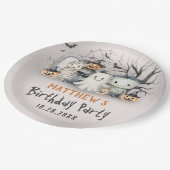 スポオクタキュラーキッズハロウィーン誕生日 ペーパープレート (アングル)