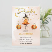 スポオクタキュラータイムハロウィーンウィッチガール誕生日 招待状 (スタンド正面)