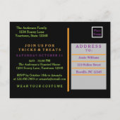 スポオクタキュラーハロウィンカスタム招待状 インビテーションポストカード (裏面)