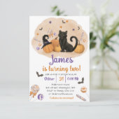 スポオクタキュラーハロウィーンキャンディ誕生日招待状 招待状 (スタンド正面)