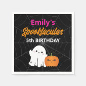 スポオクタキュラーハロウィーン子供の誕生日パーティー スタンダードカクテルナプキン (正面)