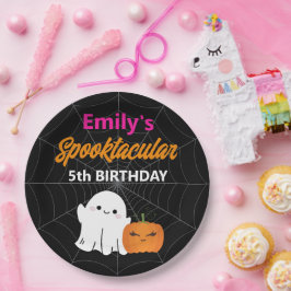 スポオクタキュラーハロウィーン子供の誕生日パーティー ペーパープレート
