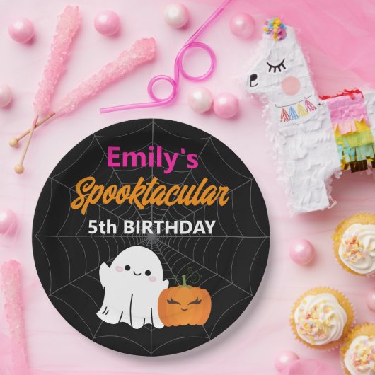 スポオクタキュラーハロウィーン子供の誕生日パーティー ペーパープレート (パーティー)