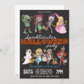 スポオクタキュラーハロウィーン誕生日招待状 招待状 (正面/裏面)