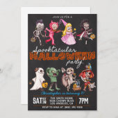 スポオクタキュラーハロウィーン誕生日招待状 招待状 (正面/裏面)