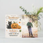 スポオクタキュラーハロウィーン誕生日招待状 招待状 (スタンド正面)