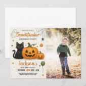 スポオクタキュラーハロウィーン誕生日招待状 招待状 (正面/裏面)