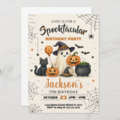 スポオクタキュラーハロウィーン誕生日招待状 招待状 (正面/裏面)
