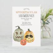 スポオクタキュラーパンプキンハロウィーン招待状 招待状 (スタンド正面)