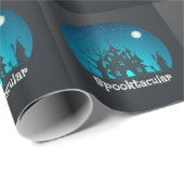 スポオクタキュラーブルー&ブラックハ幽霊のよく出るウス ラッピングペーパー (ロールコーナー)