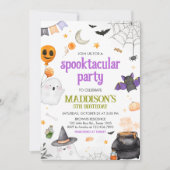 スポオクタキュラ幽霊ハロウィーン誕生日パーティー 招待状 (正面)