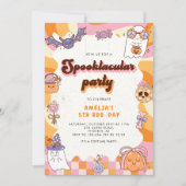 スポオクタキュラ幽霊ハロウィーン誕生日 招待状 (正面)