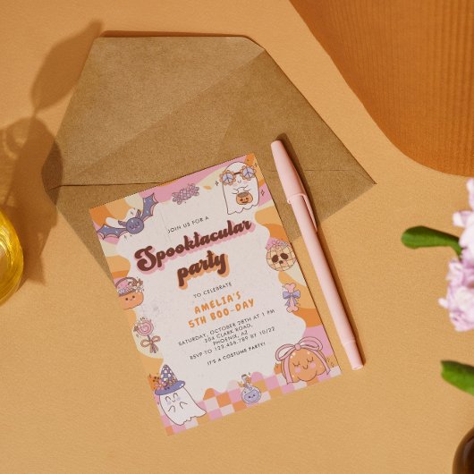 スポオクタキュラ幽霊ハロウィーン誕生日 招待状