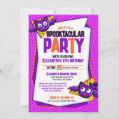 スポオクタクルこうもり誕生日招待状 招待状 (正面)