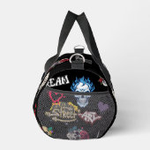 スポカスタムーモダンクなストリートパターンブラック ダッフルバッグ (右)