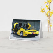 スポカッコいいーツカーハッピーバースデーポエムカード カード (黄色い花)