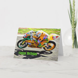 スポカッコいいーツバイク誕生日カード カード