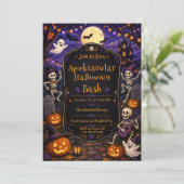 スポクトキュラー・ハロウィン・バッシュ・スケルトン・パンプキン・パーティー 招待状 (スタンド正面)