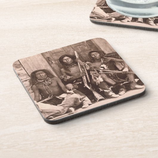 スポケーンのインディアン1861年(b/wの写真) コースター (左側)
