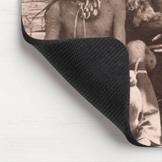 スポケーンのインディアン1861年(b/wの写真) マウスパッド (コーナー)