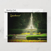 スポケーンのマニト公園内にあるダンカン・ガーデンズ ポストカード (正面/裏面)