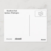 スポケーンのマニト公園内にあるダンカン・ガーデンズ ポストカード (裏面)