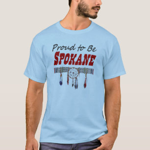スポケーンの大人の薄い色のTシャツがあること誇りを持った Tシャツ