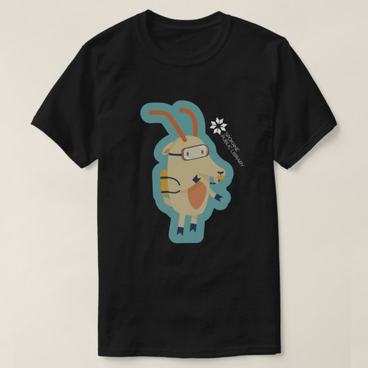 スポケーンパブリックライブラリセントラルライブラリヤギT-Shir Tシャツ (デザイン正面)