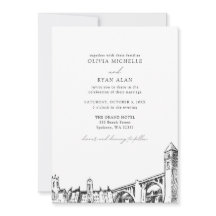 スポケーンモダンスカイラインブラック&ホワイト結婚ズ