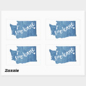 スポケーンワシントンウッドグレイン 長方形シール (シート)