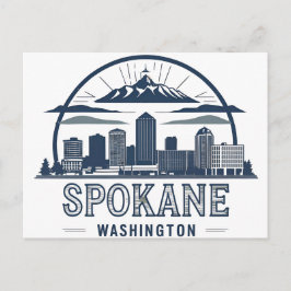 スポケーンワシントンDCスカイライン ポストカード