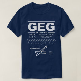 スポケーン国際的エアポートGEGティーシャツ Tシャツ