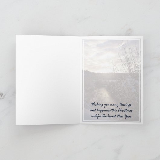 スポケーン川グリーティングカードのクリスマス シーズンカード (内部)