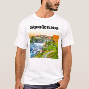 スポケーン滝ズワシントンTシャツ Tシャツ