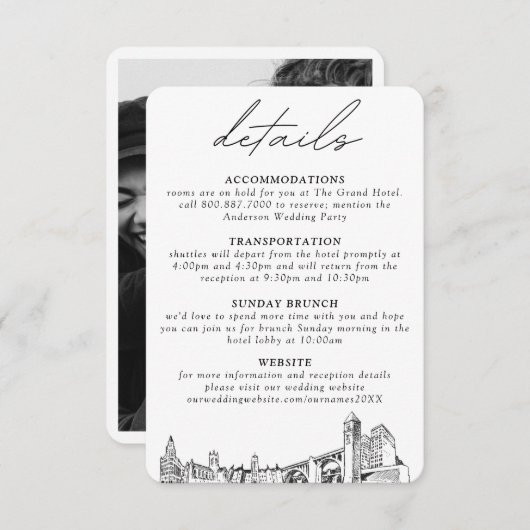 スポケーン結婚の詳細エンクロージャカード エンクロージャーカード (正面/裏面)